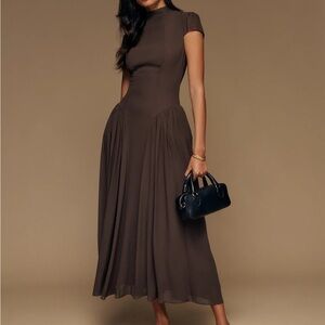 Reformation Brown Maven Dress